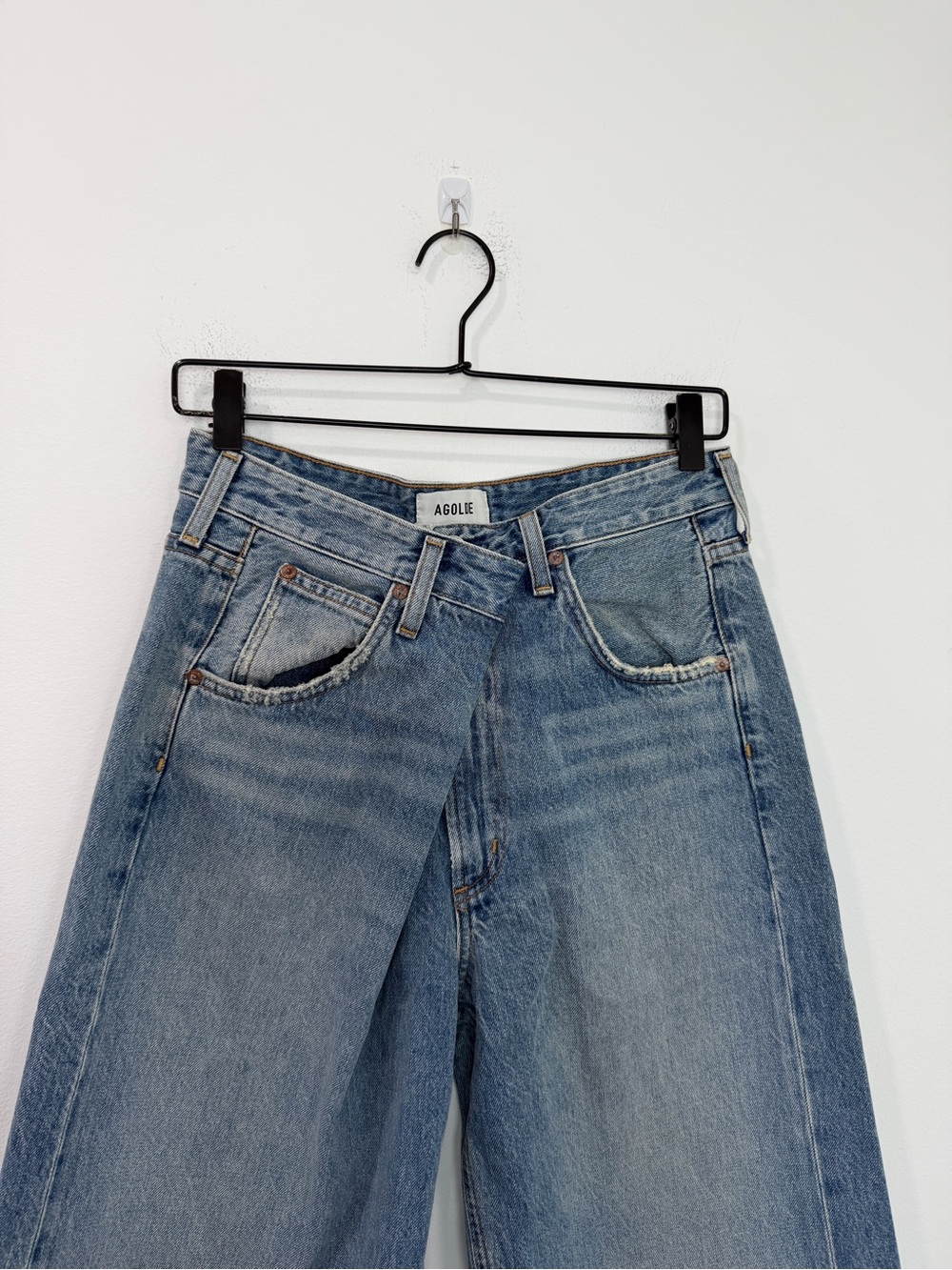 Agolde Vana Fold Jean Weightless in Mantra Medium Wash NWOT Size 25 - Picture 5 of 9